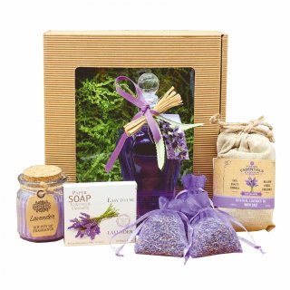 Lavendel Set im Natur karton