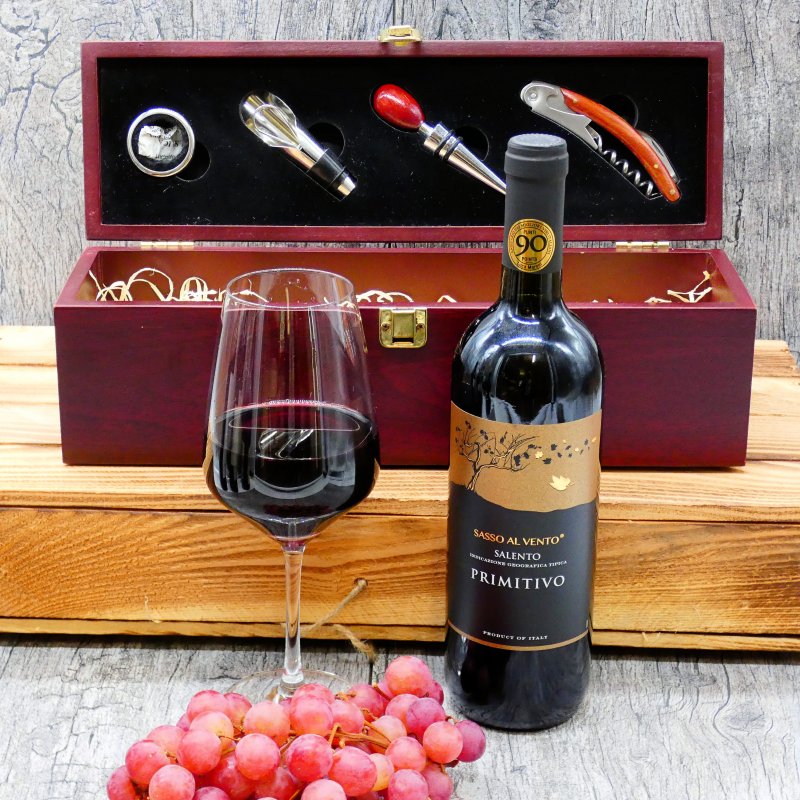 € Flasche mit Sommelier Ven, Sasso Al 27,90 Weinkiste und Set Elegance Rotwein