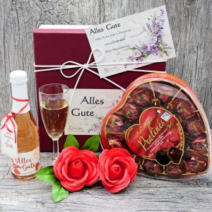 Geschenkset "Alles Gute" Erdbeersecco mit...