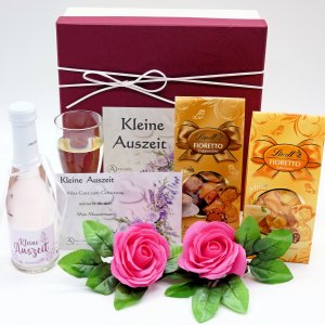 Geschenkset "Kleine Auszeit " Rosensecco und...