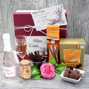 Geschenkset "Alles Gute" Rosensecco mit Truffles