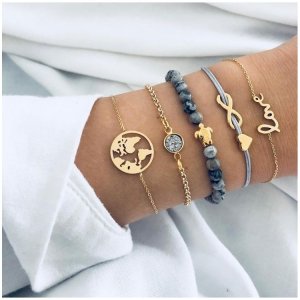 GeschenkSET 5in1 goldener-ARMBÄNDER